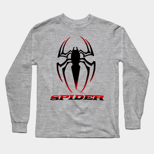 Black Spider Long Sleeve T-Shirt by ZoboShop